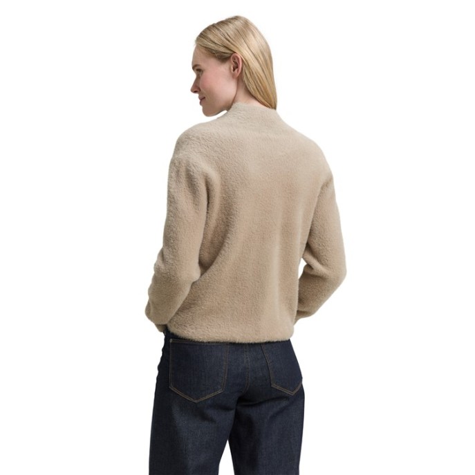 Tom Tailor vest harig rits Taupe